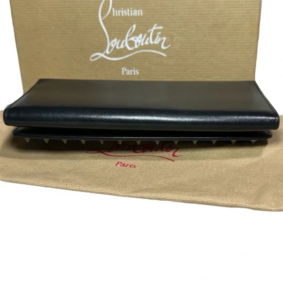 ❌SOLD❌Christian Louboutin Black Leather Clutch with Metallic Studs - Picture 8 of 11